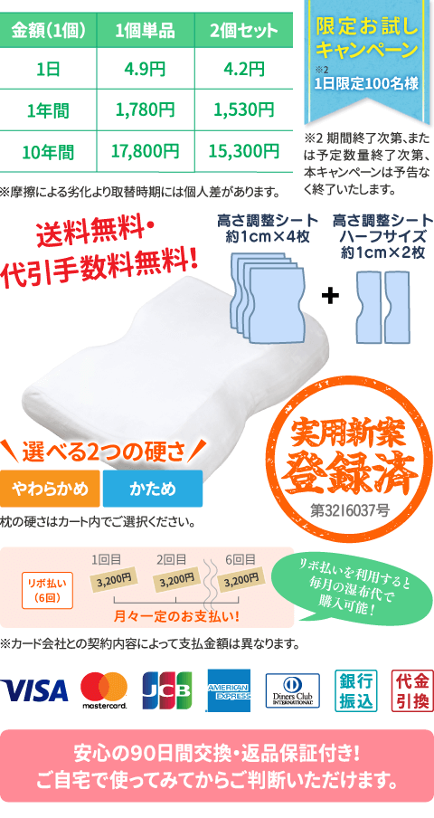 首・肩対策に高反発まくらモットン(旧:めりーさんの高反発枕)